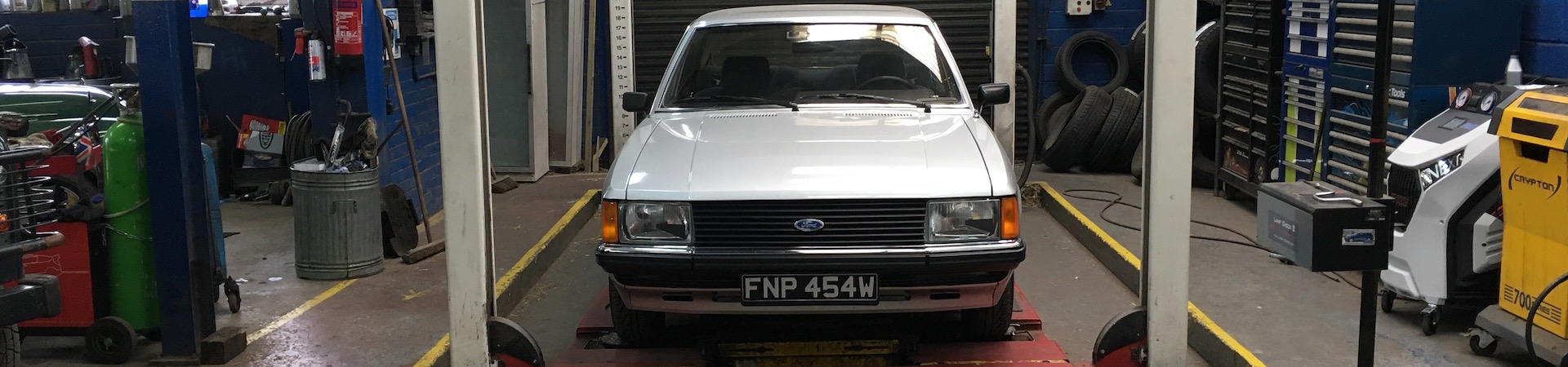 1981 Ford Granada Marquis On MOT Lift